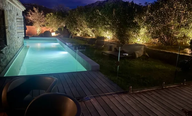 Installation d’un éclairage extérieur pour terrasse et jardin en Balagne par TecSElec